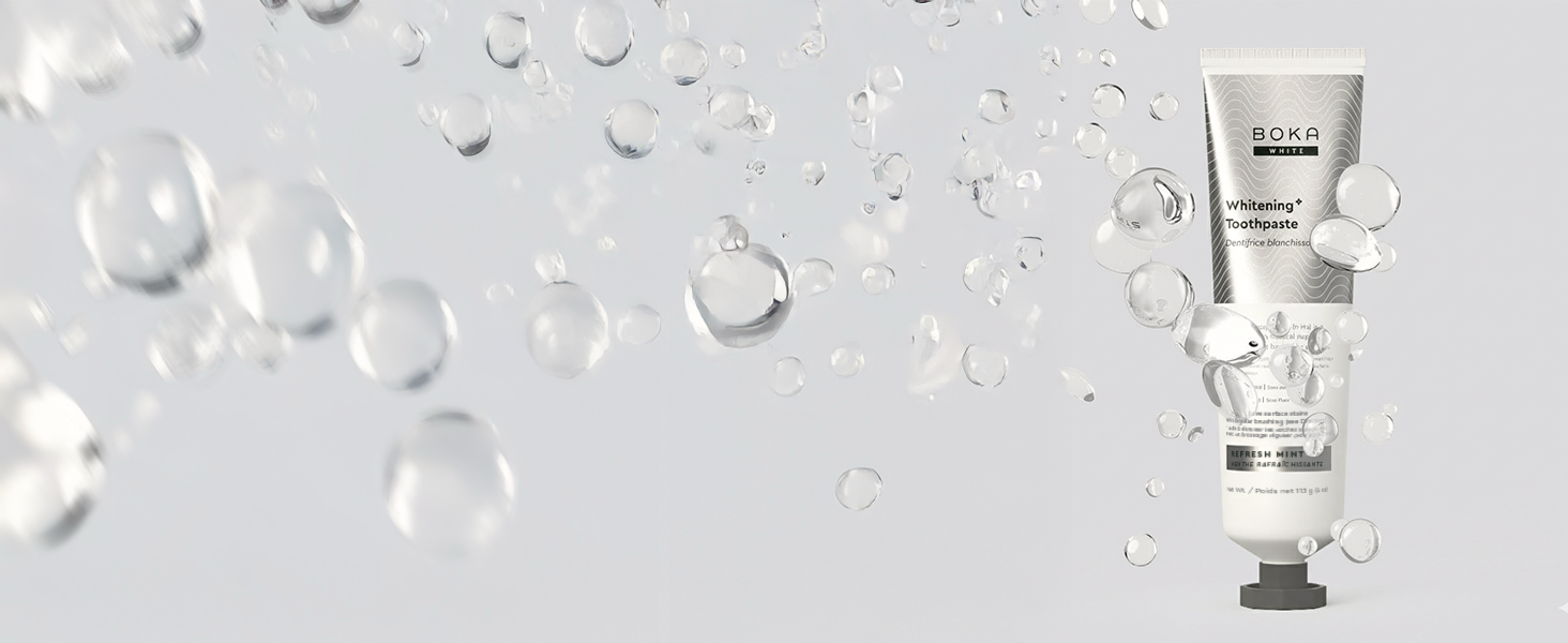 whitening toothpaste with bubbles