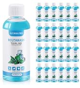 50 pcs Travel Size Mouthwash Bulk, 80ml/2.7fl oz, Mini Fresh Mint Portable Mouthwash Individual B...