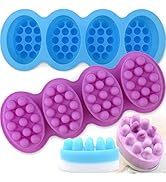 Actvty Silicone Massage Bar Soap Molds, 2 Pack 3D Hair Comb Ice Mold, Hair Brush Silicone Soap Mo...