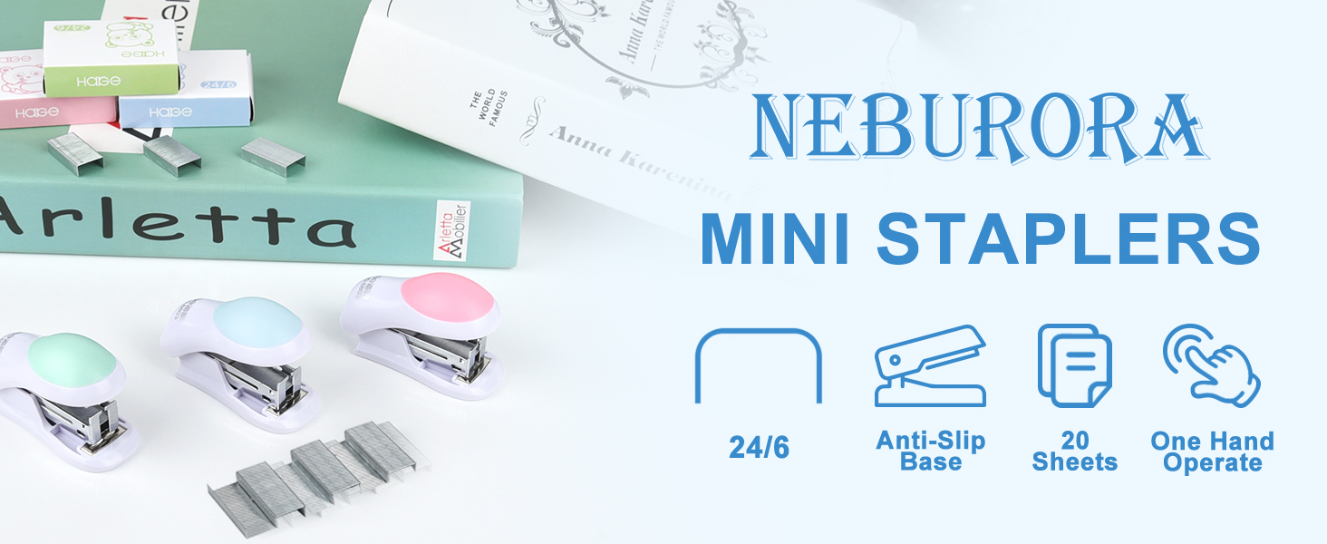 Mini Effortless Desktop Staplers