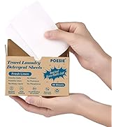 Poesie Travel Laundry Detergent Sheets Fresh Linen 40 Count Liquidless Portable No Waste Laundry ...