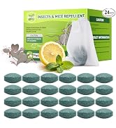 24 Packs Mice Repellent Peppermint Oil Rodent Repeller, Natural Pest Control for Rats Squirrels I...