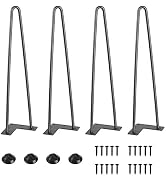 SMARTSTANDARD 16 Inch Heavy Duty Hairpin Furniture Legs, Metal Home DIY Projects for Nightstand, ...