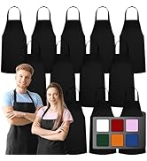 GREEN LIFESTYLE 12 Pack Professional Chef Apron – Grilling Aprons for Men, Waterproof Cooking Apr...