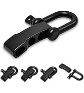 CooBigo 4Pcs Paracord Bracelet Shackle Buckle,Metal Bow Anchor Shackle Clasp D Shackle Clip Adjus...