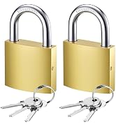 Puroma 2 Pack Keyed Padlocks Small Lock with Keys, 33mm Locker Lock for Backpack, Luggage, School...