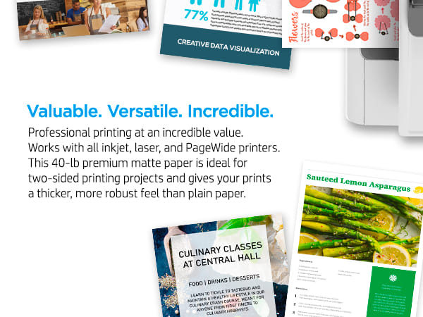 professional value printing inkjet laser laserjet pagewide printer paper matte two-sided