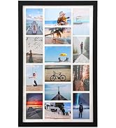 Wodhels 27x17 Inch Large Wood Collage Picture Frames for Wall,14 Opening 4x6 Multiple Picture Fra...