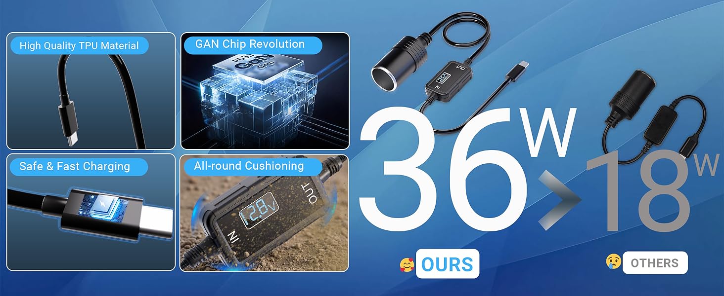 usb c to cigarette lighter adapter