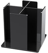 KOTEMON Cup and Lid Holder, 4 Compartment, Square | Rotating Coffee Cup Dispenser Lid Carousel fo...