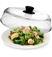 Mikro Innovations 10.5-Inch Glass Microwave Splatter Cover – Borosilicate Glass Food Plate Splatt...