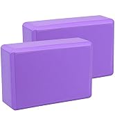 EXERZ Yoga Blocks 2pcs Gym Bricks High Density EVA Foam - Fitness Yoga Bricks, Anti-Slip,Pilates ...