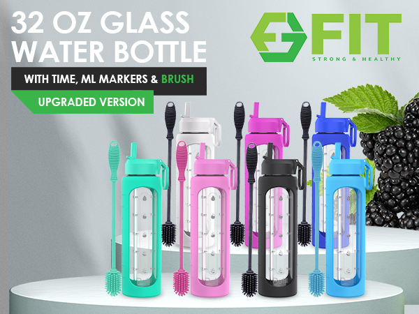 glass water bottle