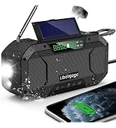 Emergency Radio Waterproof Bluetooth Speaker,Portable Digital AM FM Radio with Flashlight,Reading...