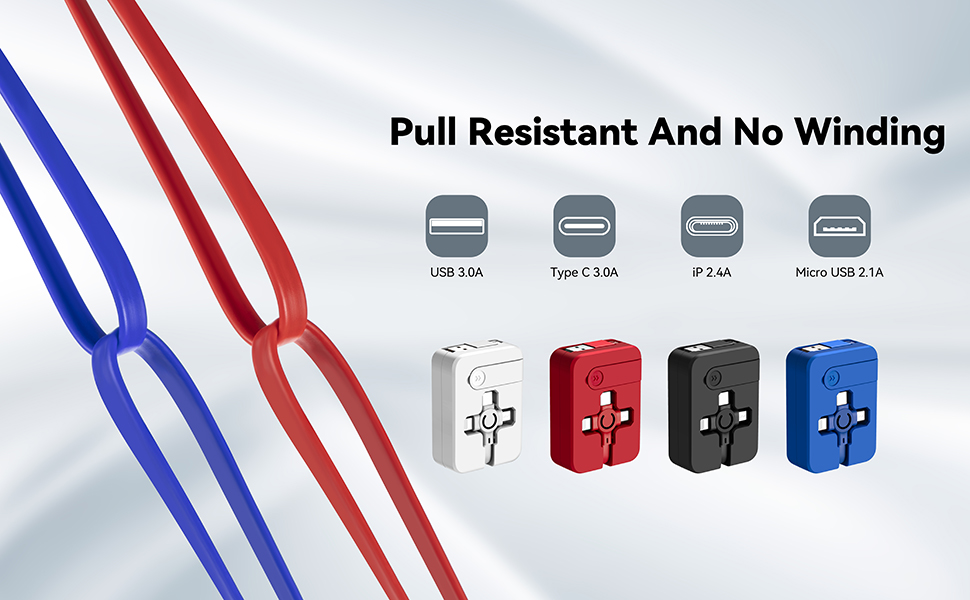 retractable adapter charger cable phone stand charger cord iphone colied adapter charging cord