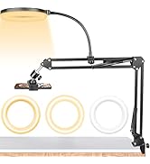 Overhead Phone Mount with Ring Light, ChromLives Overhead Tripod Phone Holder Mount for Video Rec...