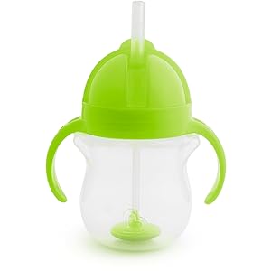 Any Angle Weighted Straw Trainer Cup, 7oz, Green