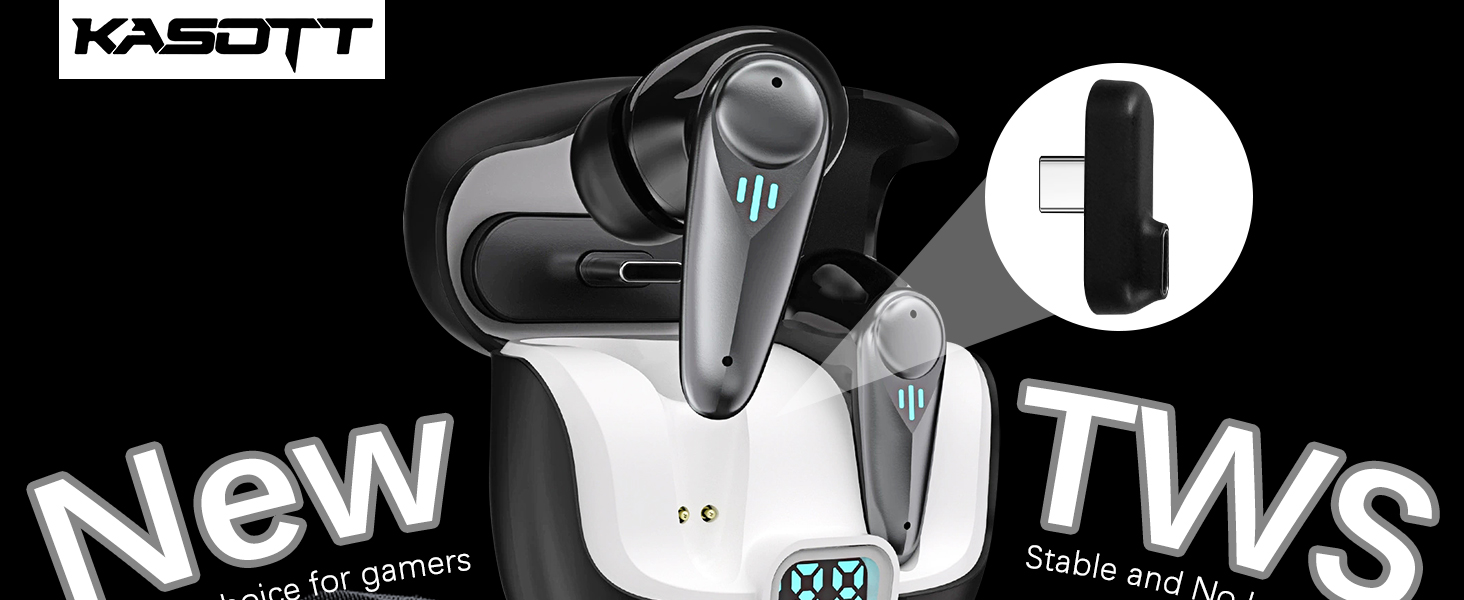 KASOTT 2.4GHZ Wireless Gaming Earbuds
