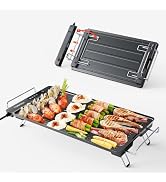 iTRUSOU Electric Griddle with Removable Touch Panel, IPX9 Waterproof, Dishwasher-Safe, 1300W Fast...