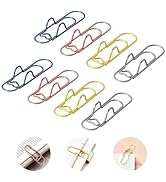 Kaileen Pen Holder Clip, Metal Pen Holder Clips for Notebook - 8 Pcs Colorful Paper Clip Pen Hold...