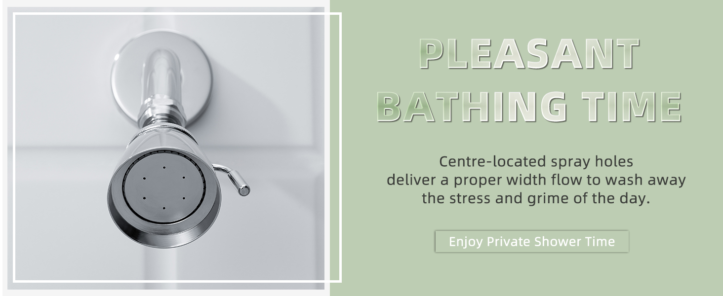 centre-located sprayer holes for pleasant bathing time
