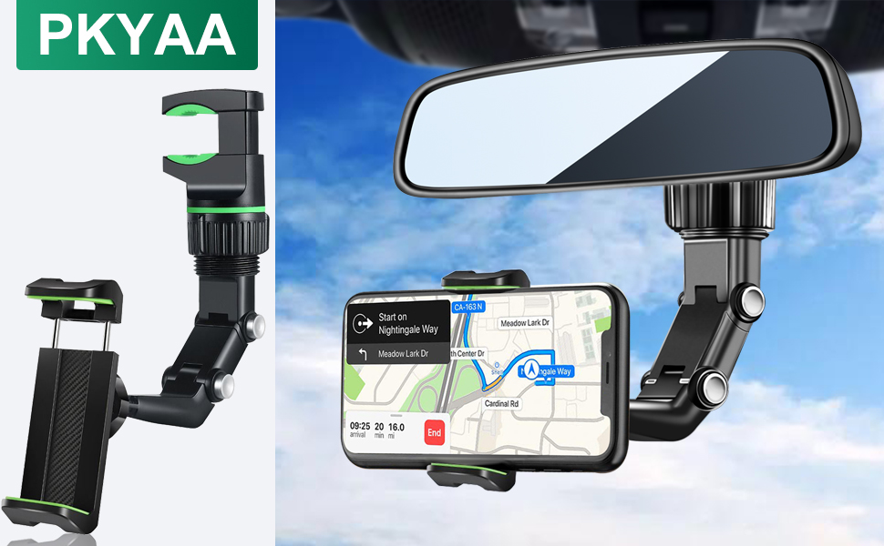 Rearview Mirror phone holder