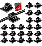 Namalu 60 Pieces Mini Cable Clips Hooks Christmas Light Clips Self Adhesive Light Hooks Cord Clip...