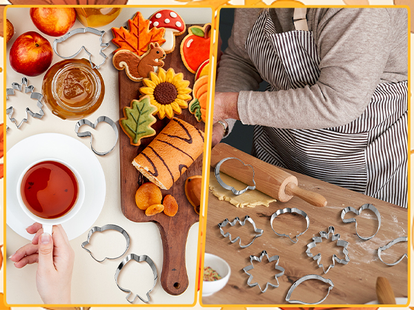 9 Pieces Fall Cookie Cutters Set