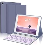 iPad 9th 2021/8th/7th Generation Keyboard Case, BORIYUAN 7 Colors Backlit Detachable Keyboard Sli...