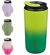 BJPKPK 16oz Insulated Tumbler with Lid,Travel Coffee Mug Stainless Steel,Leakproof Reusable Therm...