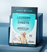 Uproot Clean Laundry Sheets Pro Remove Pet Odors, Unscented, Up to 60 Loads | Mineral-powered Det...