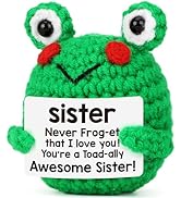 LEJIAJINW Mini Funny Frog Sister Gifts Birthday Easter Mothers Day Soul Sisters Friend Gifts for ...