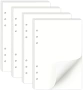 EUSOAR A5 Planner Inserts, 5.5"x8.3" 6 Hole Punched Blank A5 Paper Refill, 180 Sheets/360 Pages 1...