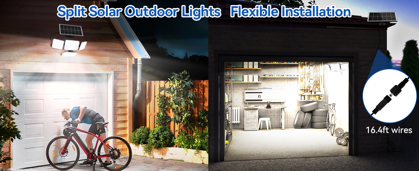 solar flood lights outdoor motion sensor