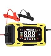 6-Amp 12V Smart Car Battery Charger, Battery Maintainer Trickle Charger with Desulfator, Pulse Re...