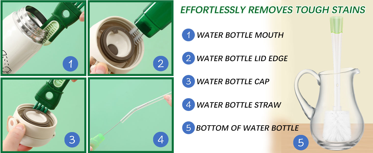 water bottle brushes