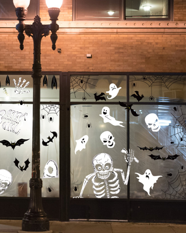 halloween window clings
