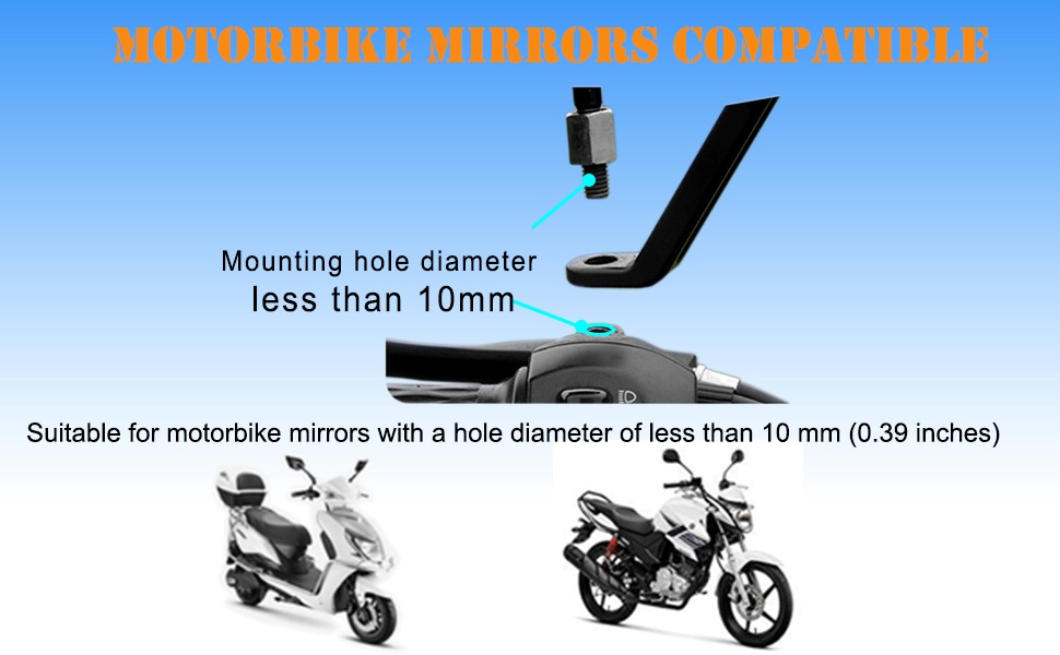 rear view mirror phone mount for motorcycle