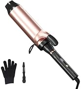 Hahahope 2 Inch Curling Iron, Large Barrel Curling Wand with Clamp, 8 Temperature Settings, LCD D...
