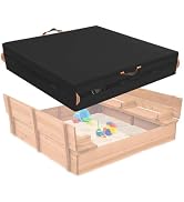 Outdoor Square Sandboxes Cover,600D Waterproof Oxford Fabric with Two Reflective Carrying Handles...