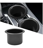 Norkmdi 2PCS Car Cup Holder Insert Replacement, Black | aluminum alloy construction, recessed ins...