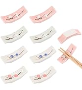 beinkmake 8Pcs Japanese Chopstick Holder Classic Ceramic Chopsticks Stand Rest Table Tableware De...