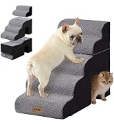 ZOMISIA Dog Ramp for Large Dogs with Tunnel, 24" H 5 Steps for High Bed | Tunnel 2 in 1 with Zipp...
