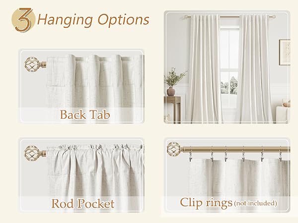 back tab curtains