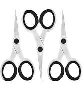 SCAIKTIG 5" Detail Scissors with Slanted-tip, Small Embroidery Scissors All Purpose For Sewing, F...