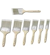 ValueMax Utility Paint Brushes Set 7-Pack, Includes Flat/ Angled Paint Brushes, Small Paintbrush,...