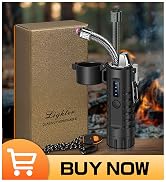 Lafagiet Electric Lighter, USB C Rechargeable, with LED Battery Display, Flashlight, 360° Flexibl...