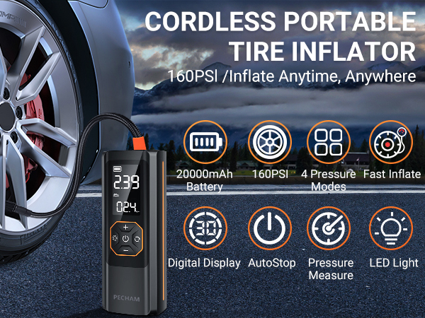 Tire Inflator Portable Air Compressor