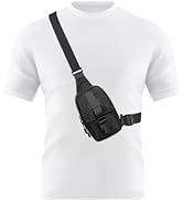 Peicees Small Sling Bag for Men, Tactical Inspired Waterproof Utility EDC Mini Crossbody Chest Ba...