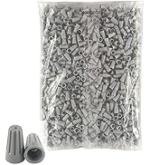 HS Grey Electrical Wire End Connectors Ribbed Caps Bulk 1000 Pack Small Twist-on Wire Connectors ...